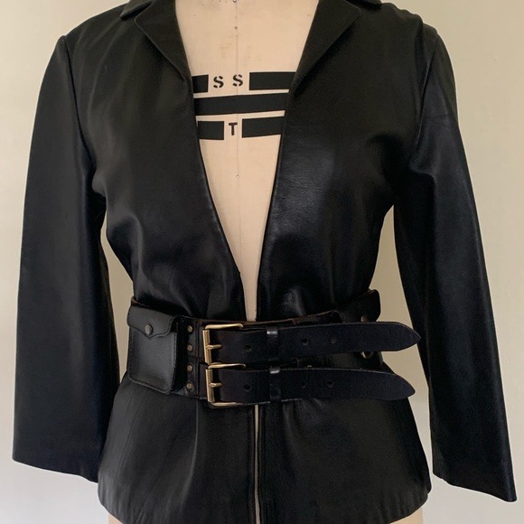HUGO BUSCATI COLECTION LEATHER TOP - Picture 5 of 14